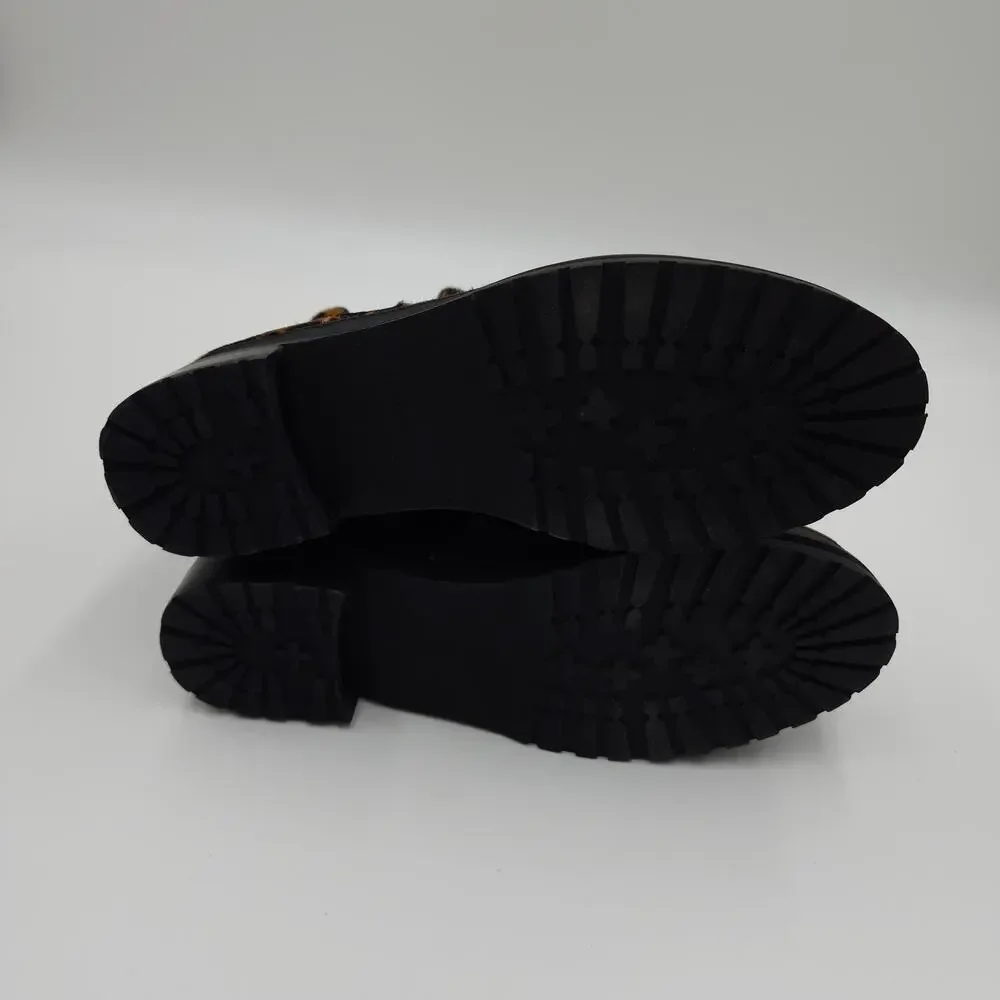 Aerosoles Camila Chelsea Boot in Leopard Print Combo Leather Size 7